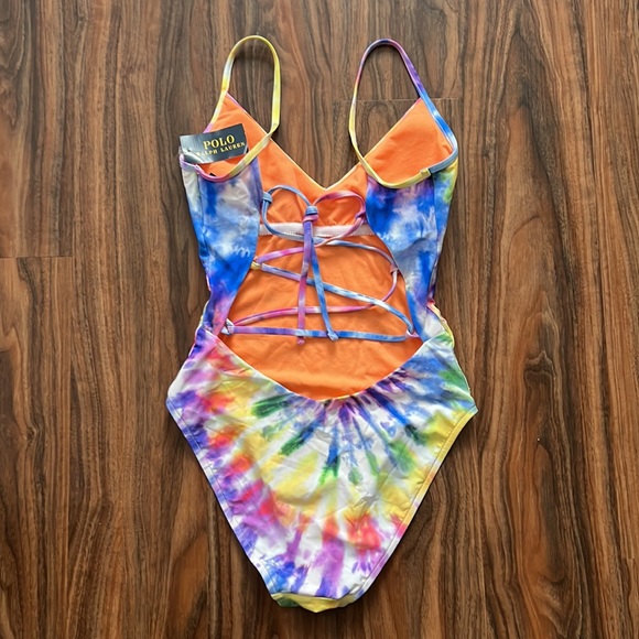 Ralph Lauren Tie Dye Back Lace One Oiece - Picture 13 of 16